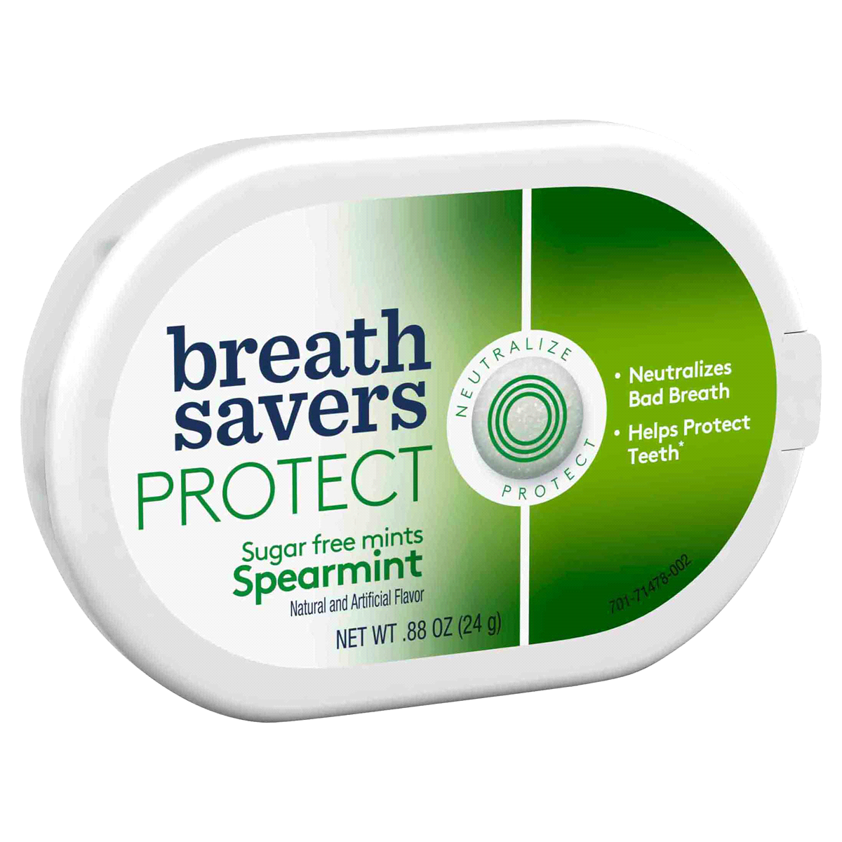 slide 2 of 3, Breath Savers Spearmint Protect Sugar Free Mints, 0.88 oz