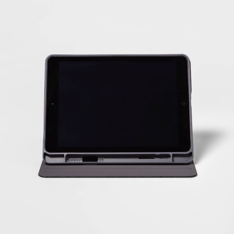 slide 2 of 3, iPad Pro 11 (4th Gen) and Air (5th Gen/M2/M3) Case - heyday™ Black Saffiano, 1 ct