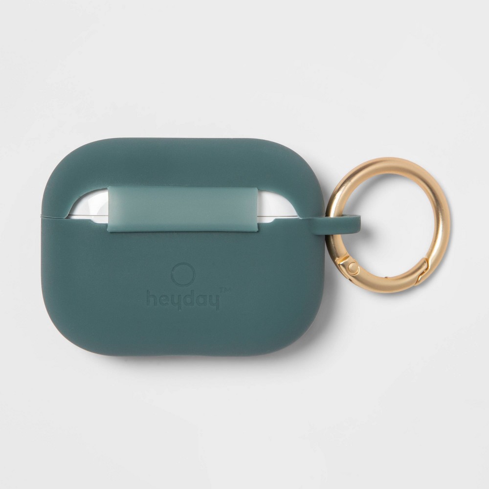 slide 2 of 3, heyday Apple AirPods Pro Silicone Case with Clip - Rain Teal, 1 ct