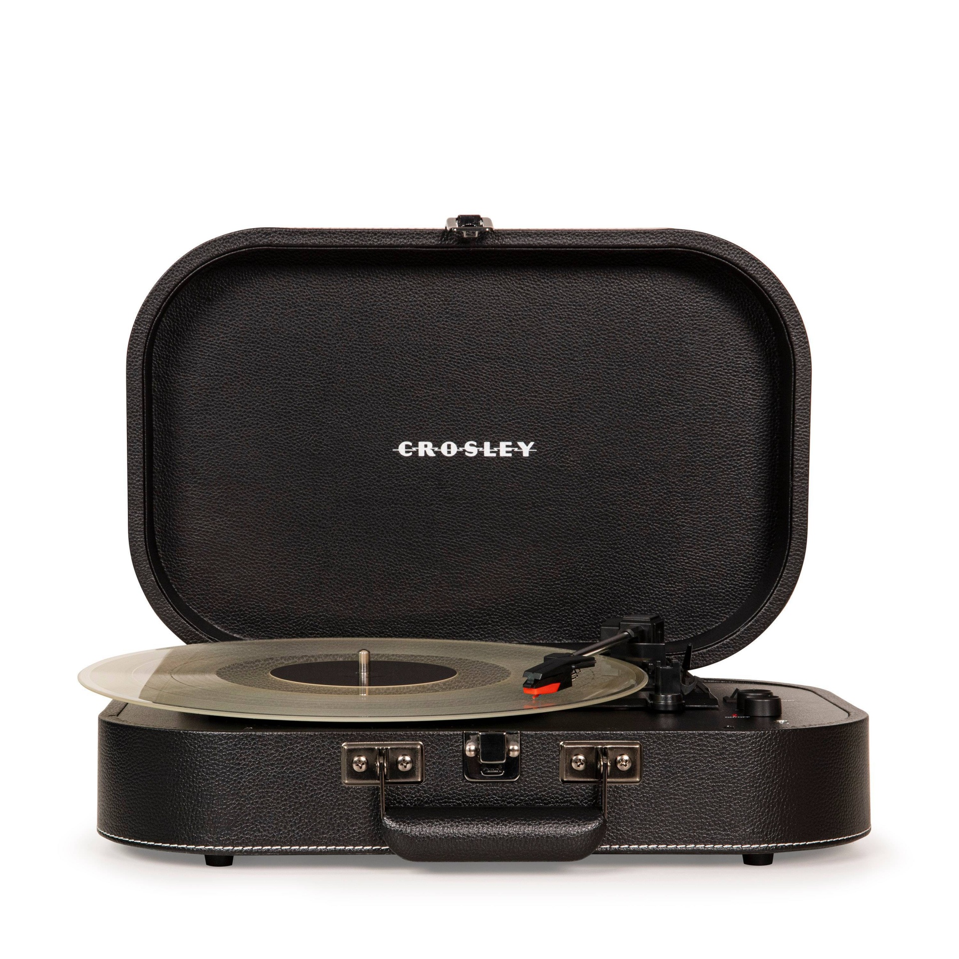 slide 1 of 4, Crosley Discovery Portable Bluetooth Record Player Turntable - CR8009A-BK - Black, 1 ct