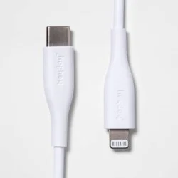 3' Lightning to USB-C Round Cable - heyday™ White: Male-To-Male Connectors