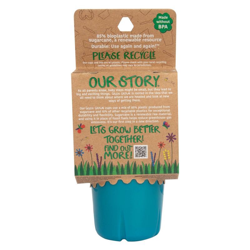 slide 5 of 6, The First Years GreenGrown Reusable Spill-Proof Straw Toddler Cups - Blue - 3pk/10oz, 3 ct; 10 oz