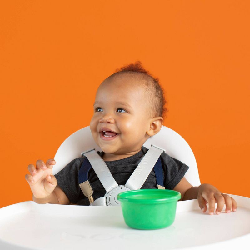 The First Years Green Grown Reusable Toddler Snack Bowls with Lids -  Blue/Aqua/Yellow/Green - 4pk/8oz