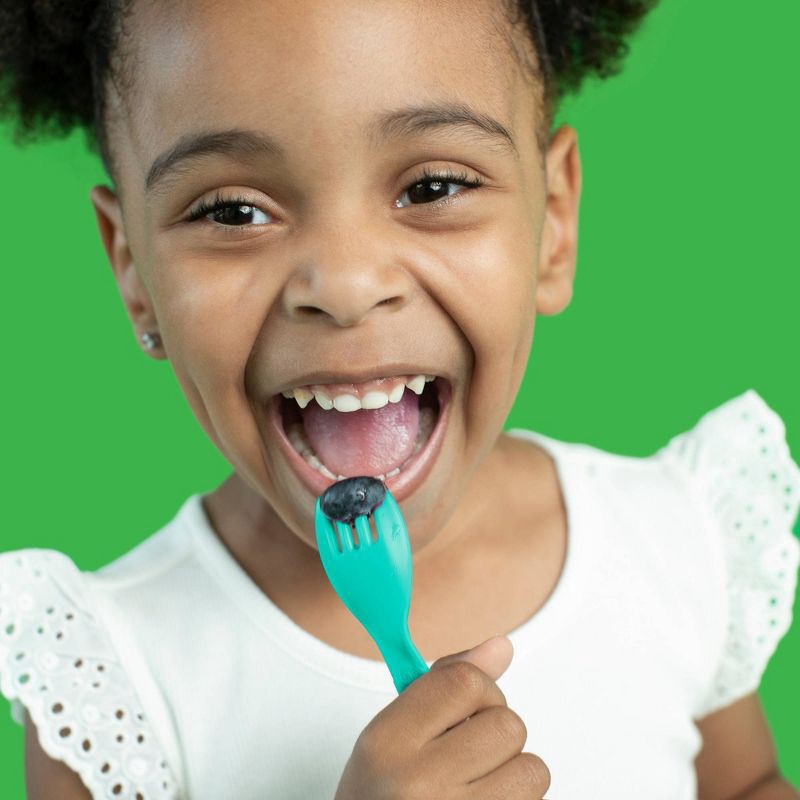 slide 3 of 6, The First Years GreenGrown Reusable Flatware - Toddler Forks & Spoons - Blue/Aqua/Yellow/Green - 16pk, 16 ct
