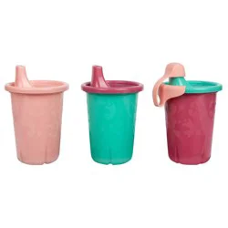 The First Years GreenGrown Reusable Spill-Proof Sippy Toddler Cups - Blue -  3pk/10oz 3 ct; 10 oz