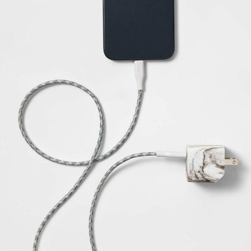 slide 2 of 4, 6' Lightning to USB-C Power Delivery Home Charging Kit - heyday™ Marble, 1 ct