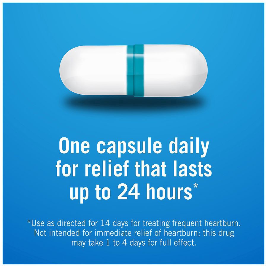 slide 3 of 5, Walgreens Omeprazole & Sodium Bicarbonate Acid Reducer Capsules, 42 ct