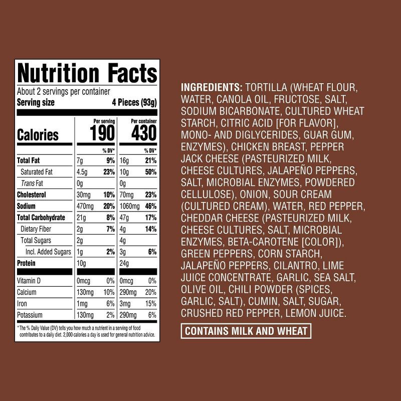 slide 4 of 4, Frozen Chicken & Cheese Quesadilla Cones - 7.5oz/9ct - Good & Gather™, 7.5 oz, 9 ct