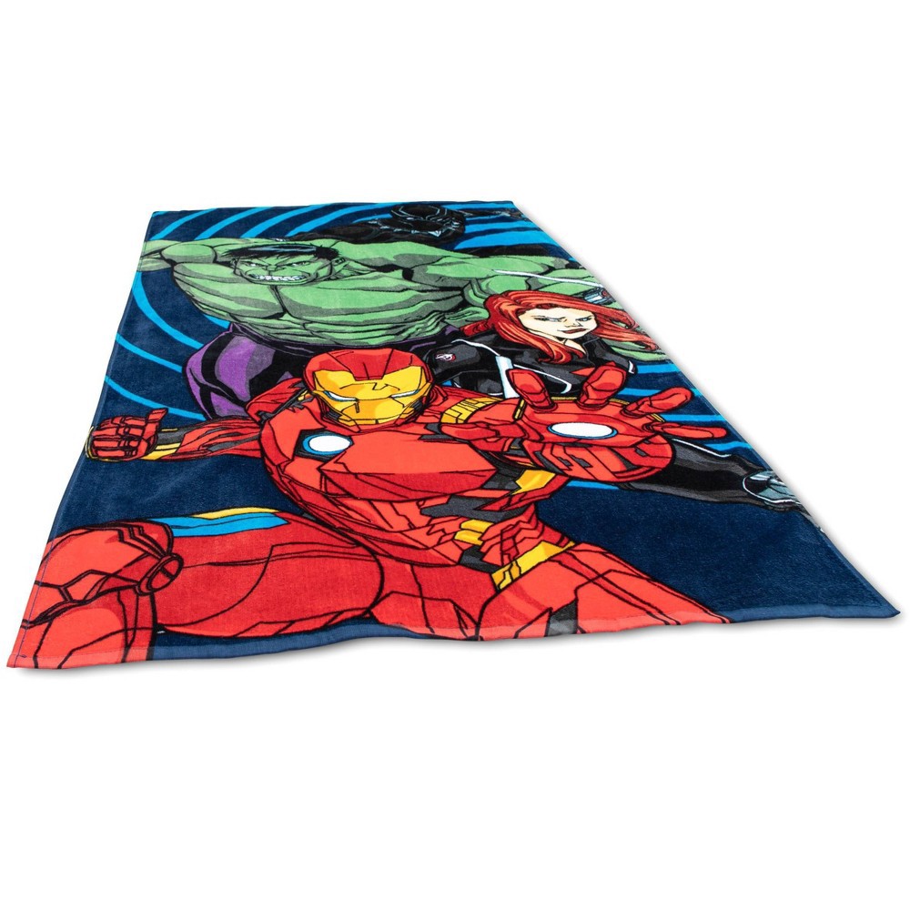 slide 5 of 5, Avengers Hero Launch Beach Towel Blue, 1 ct