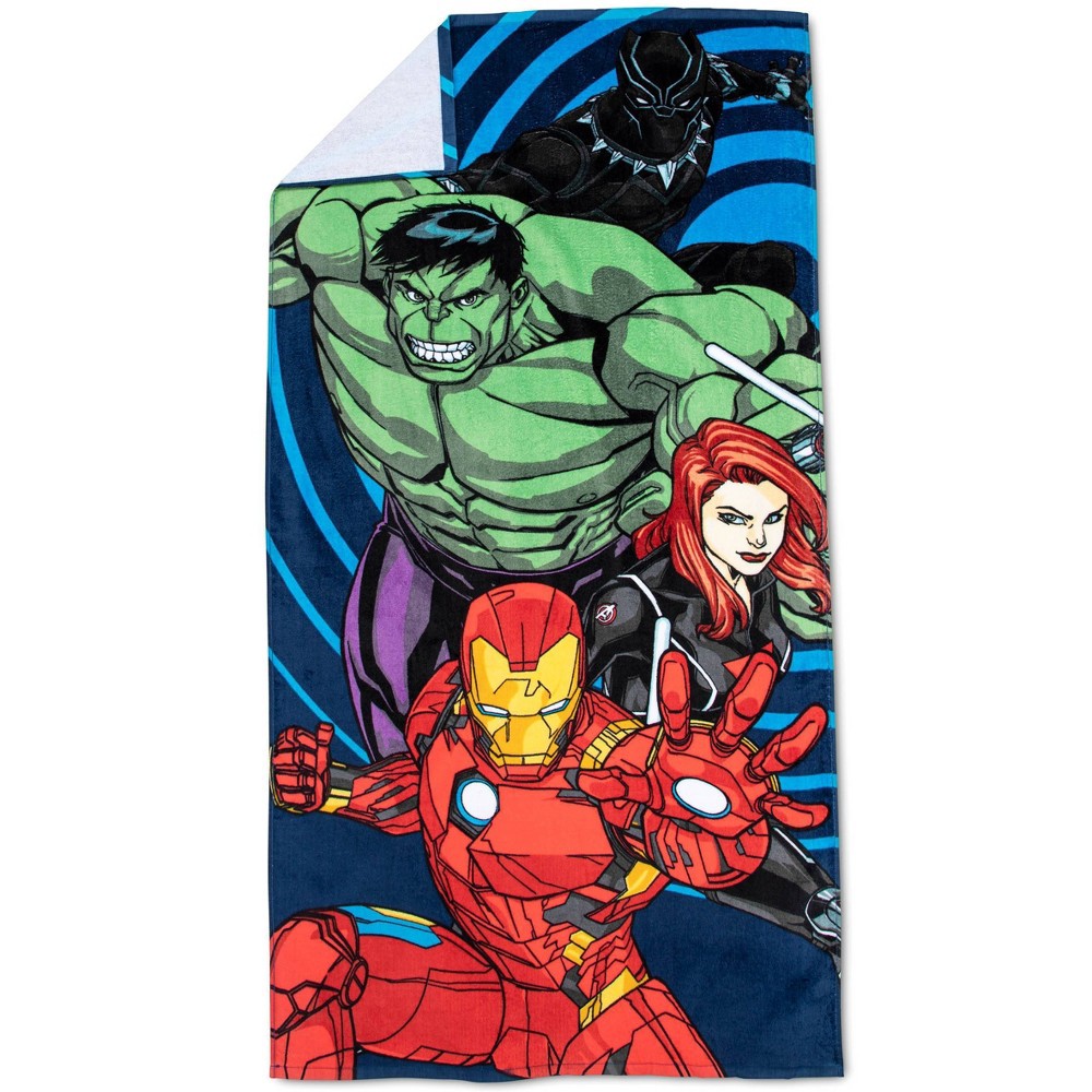 slide 2 of 5, Avengers Hero Launch Beach Towel Blue, 1 ct