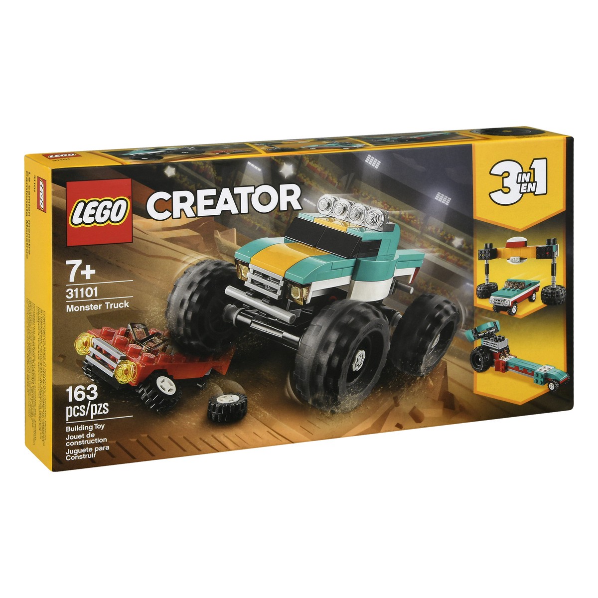 slide 2 of 9, LEGO Creator 163 Pieces Building Toy Monster Truck 163 ea, 163 ct