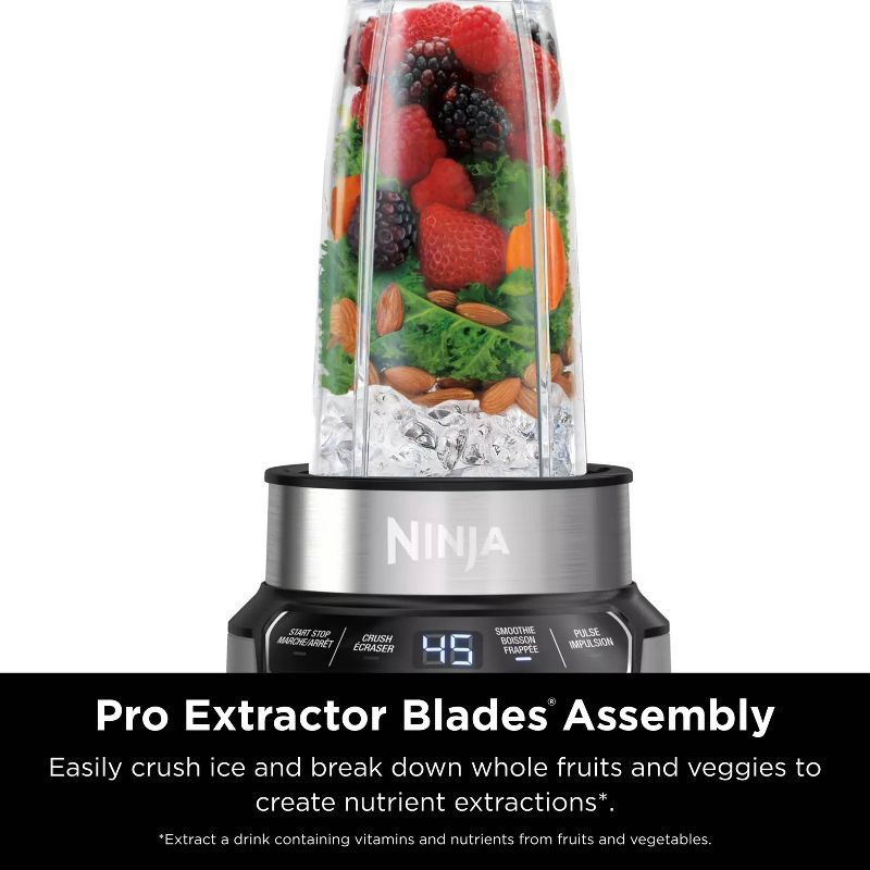 slide 4 of 12, Ninja Nutri-Blender Pro with Auto-iQ - BN401: 1100W Personal Smoothie Blender, Stainless Steel, 2 Cups, Dishwasher Safe, 1 ct