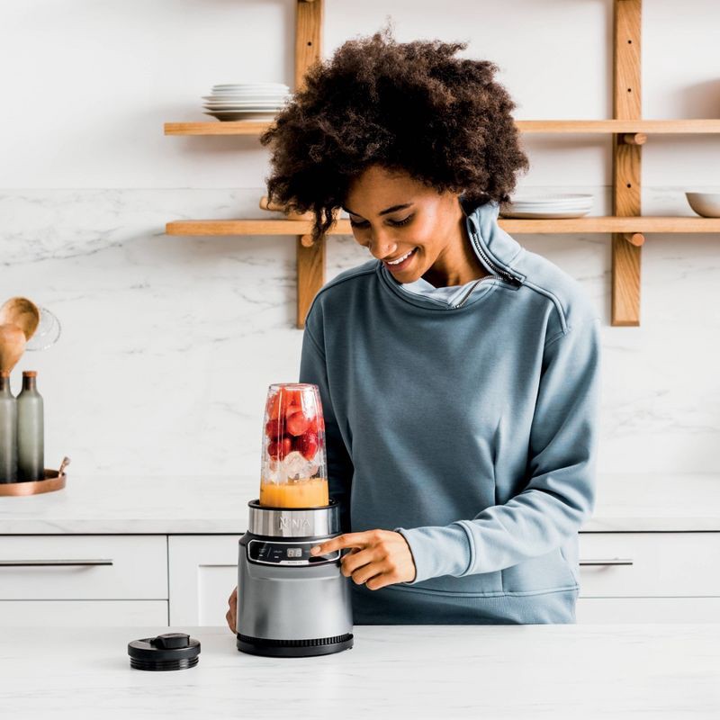 slide 5 of 12, Ninja Nutri-Blender Pro with Auto-iQ - BN401: 1100W Personal Smoothie Blender, Stainless Steel, 2 Cups, Dishwasher Safe, 1 ct