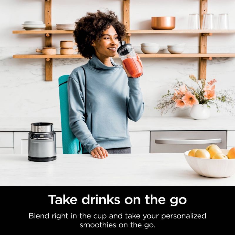 slide 8 of 12, Ninja Nutri-Blender Pro with Auto-iQ - BN401: 1100W Personal Smoothie Blender, Stainless Steel, 2 Cups, Dishwasher Safe, 1 ct