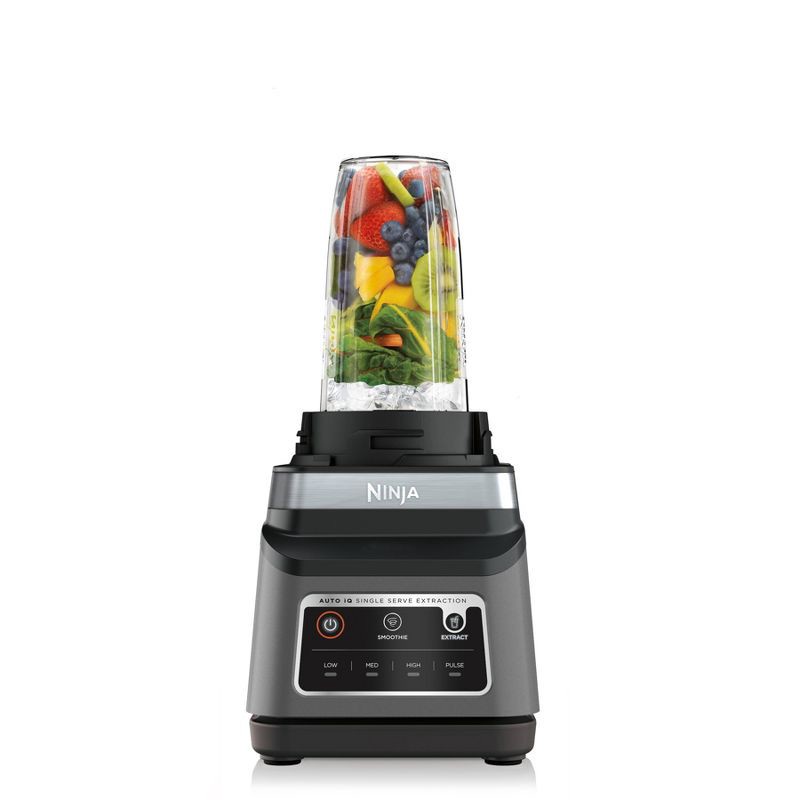 slide 14 of 15, Ninja Professional Plus Blender DUO with Auto-iQ BN753TGT: 1200W Smoothie Blender, 72oz Pitcher, Ice Crushing, Silver, 72 oz