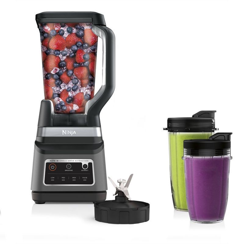 slide 15 of 15, Ninja Professional Plus Blender DUO with Auto-iQ BN753TGT: 1200W Smoothie Blender, 72oz Pitcher, Ice Crushing, Silver, 72 oz