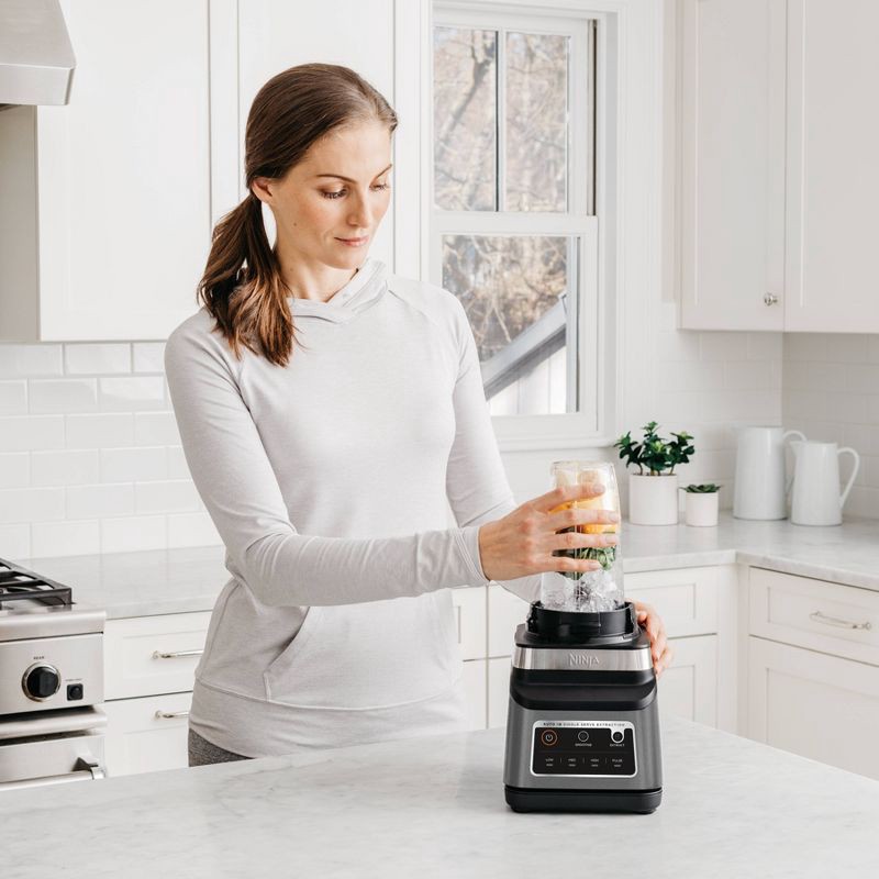 slide 11 of 15, Ninja Professional Plus Blender DUO with Auto-iQ BN753TGT: 1200W Smoothie Blender, 72oz Pitcher, Ice Crushing, Silver, 72 oz