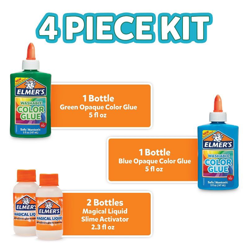slide 2 of 8, Elmer's 4pk Jungle Jam Slime Kit with Glue & Activator Solution, 4 ct