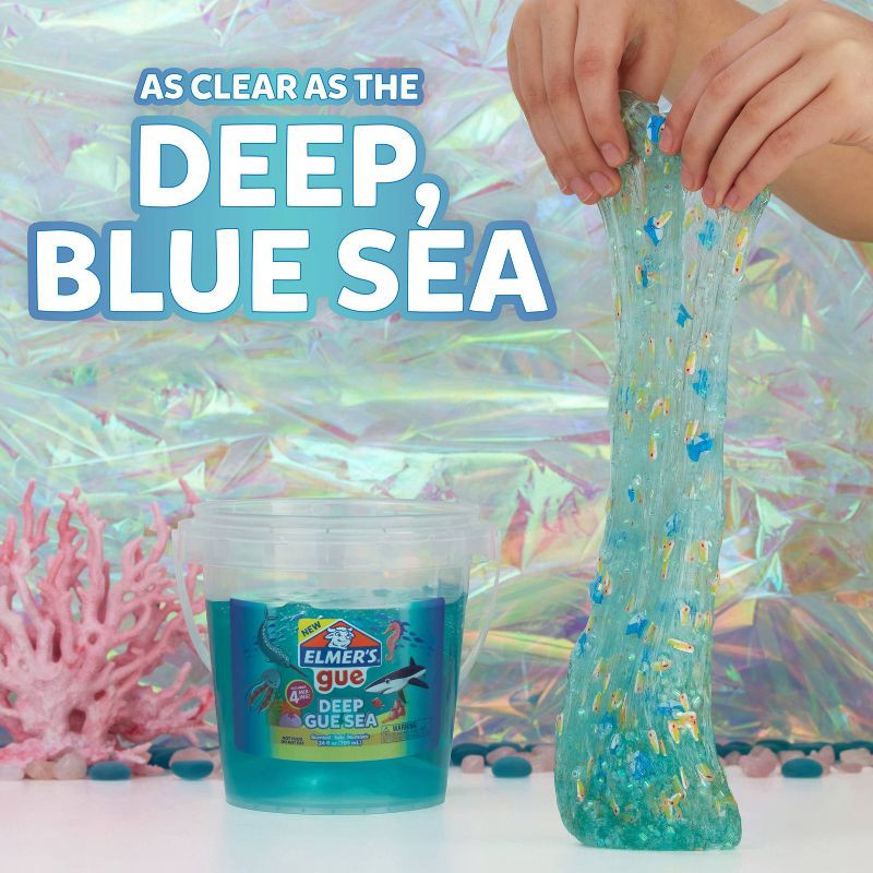 slide 7 of 9, Elmer's Gue 1.5lb Deep Gue Sea Premade Slime Kit with Mix-Ins: Science Focus, Includes Storage Container & Instructions, 1.5 lb