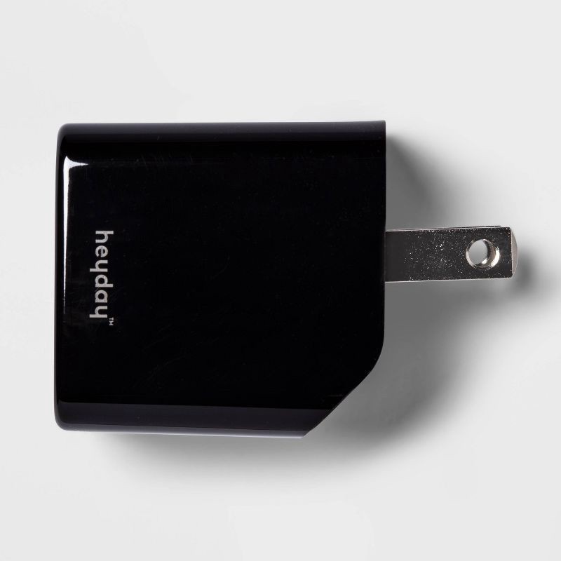 slide 1 of 3, 2-Port 20W USB-A and USB-C Wall Charger - heyday™ Black, 1 ct