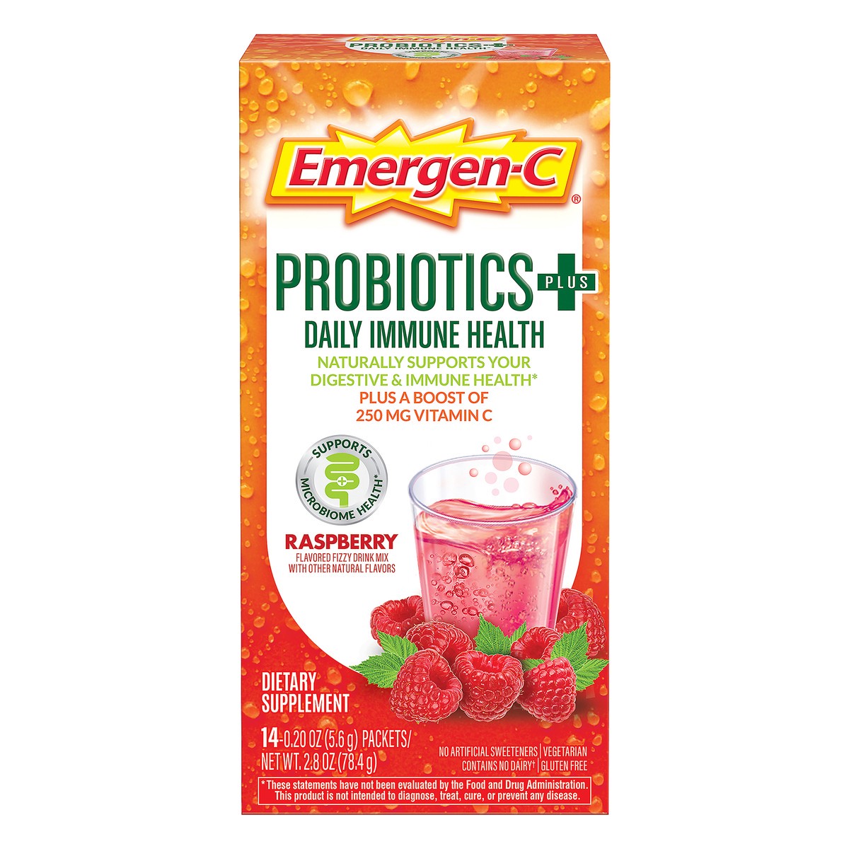 slide 4 of 11, Emergen-C Probiotics Plus Packets Raspberry Daily Immune Health 14 ea, 14 ct