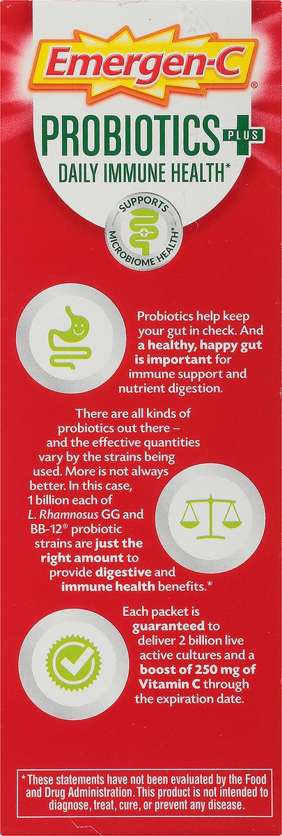 slide 2 of 11, Emergen-C Probiotics Plus Packets Raspberry Daily Immune Health 14 ea, 14 ct