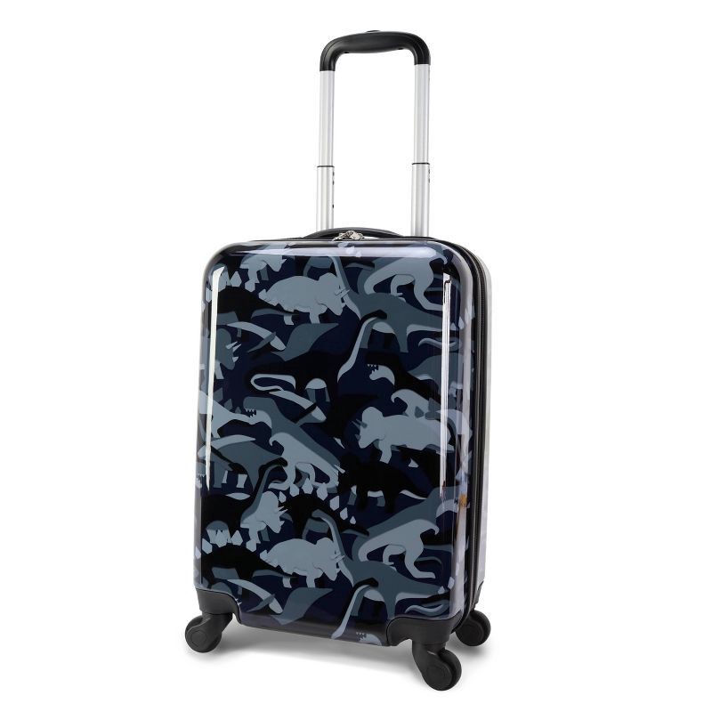 slide 2 of 7, Crckt Kids' Hardside Carry On Spinner Suitcase - Dino Kirigami, 1 ct