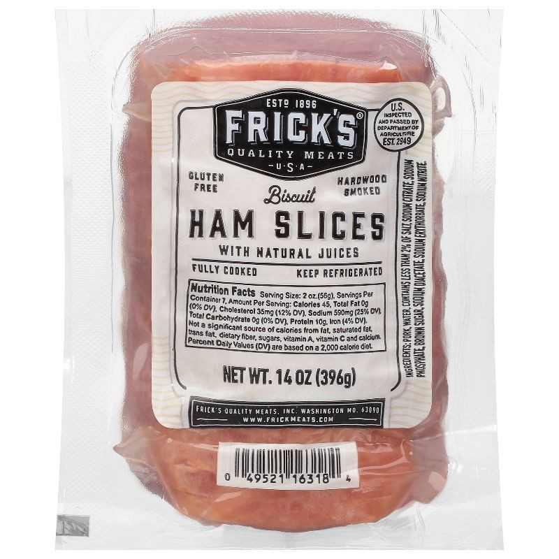 slide 1 of 7, Frick's Quality Meats Biscuit Ham Slices - 14oz, 14 oz