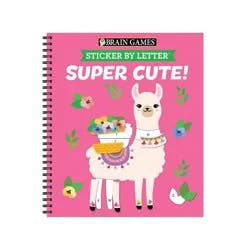 Brain Games - Sticker by Letter: Super Cute!- by Publications International Ltd & Brain Games & New Seasons (Spiral Bound)