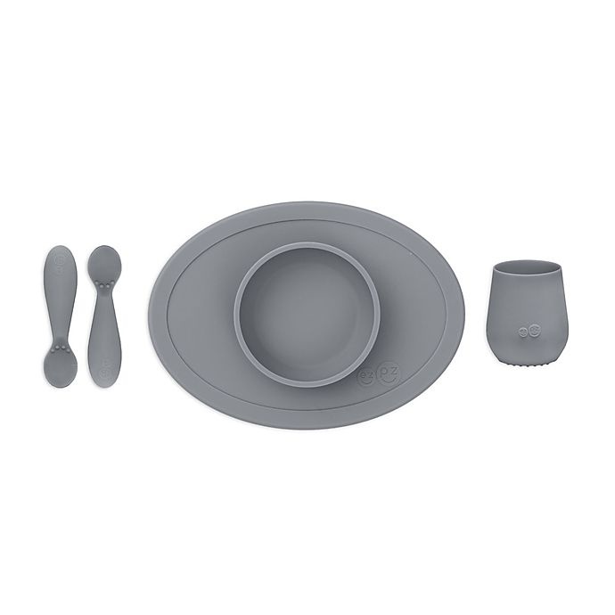 slide 1 of 4, ezpz First Foods Set - Grey, 4 ct