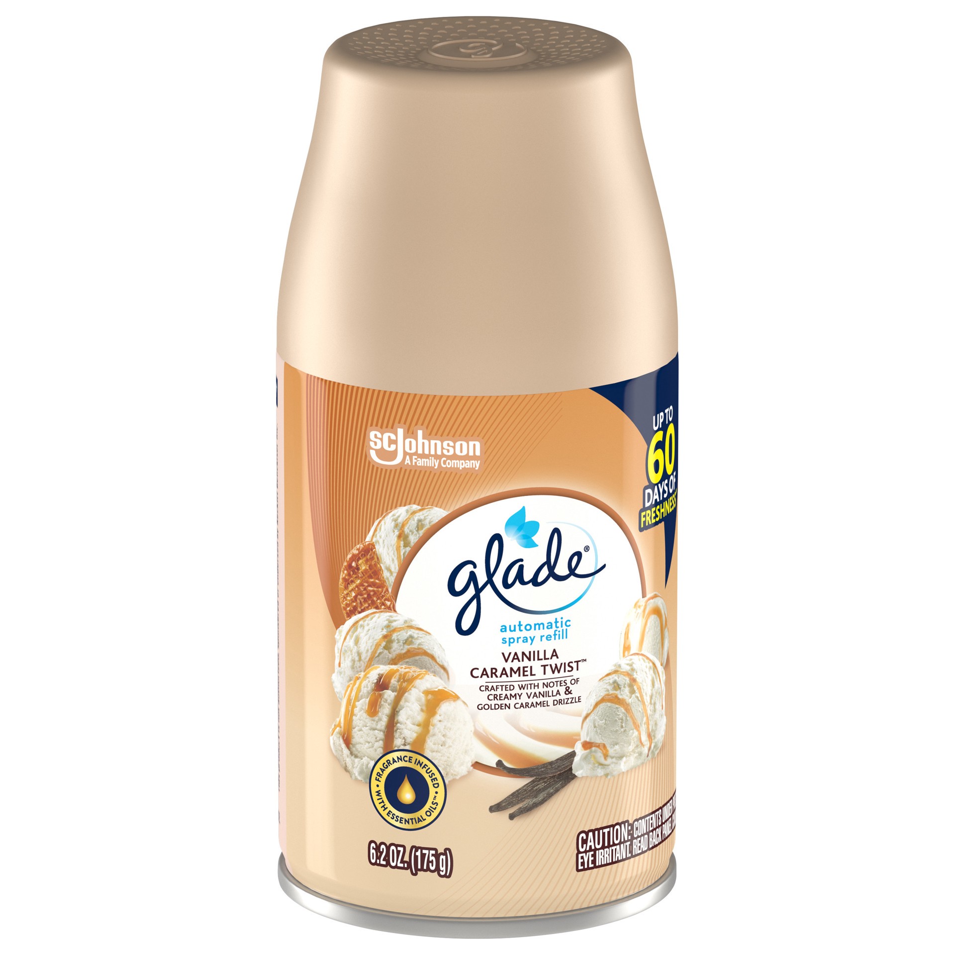 slide 4 of 5, Glade Automatic Spray Refill, Air Freshener, Vanilla Caramel Twist, 6.2 oz, 6.2 oz