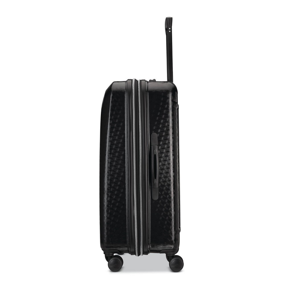 slide 3 of 9, American Tourister Moonlight Plus Hardside Checked Suitcase - Black, 1 ct