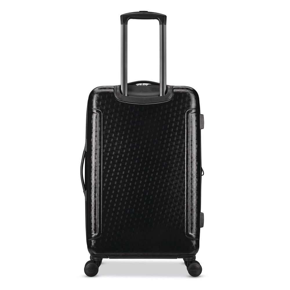 slide 4 of 9, American Tourister Moonlight Plus Hardside Checked Suitcase - Black, 1 ct