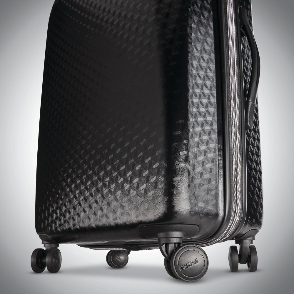 slide 7 of 9, American Tourister Moonlight Plus Hardside Checked Suitcase - Black, 1 ct