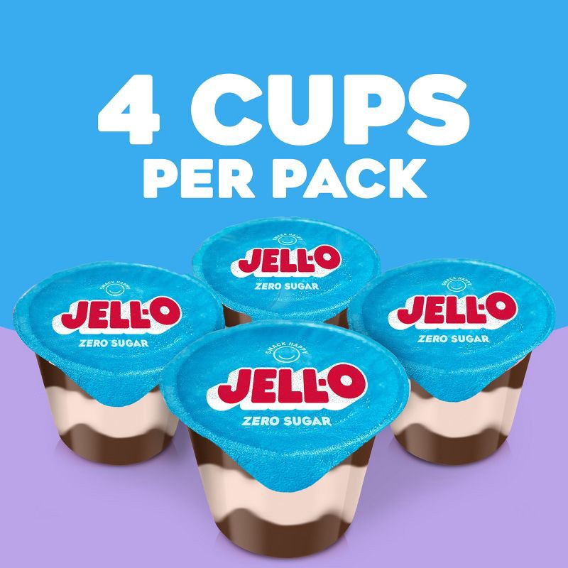 slide 4 of 11, Jell-O Chocolate Vanilla Swirls Sugar Free Pudding Cups Snack - 14.5oz/4ct, 14.5 oz, 4 ct