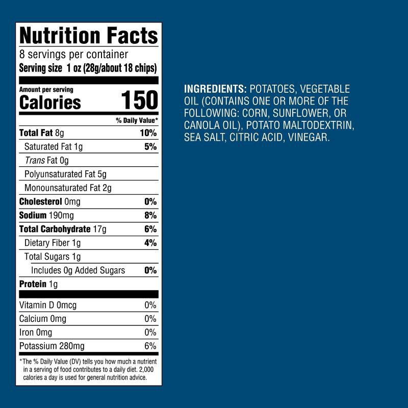 slide 4 of 4, Sea Salt and Vinegar Kettle Cooked Potato Chips - 8oz - Good & Gather™, 8 oz