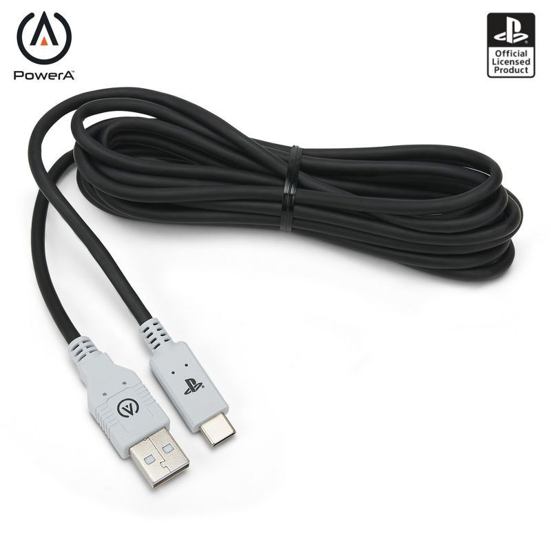 slide 1 of 5, PowerA USB-C to USB Charge Cable for PlayStation 5: Controller Charger Accessory, 1 ct