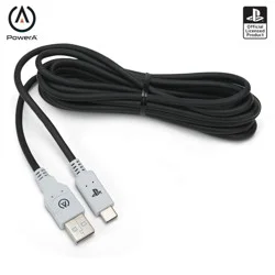 PowerA USB-C to USB Charge Cable for PlayStation 5: Controller Charger Accessory