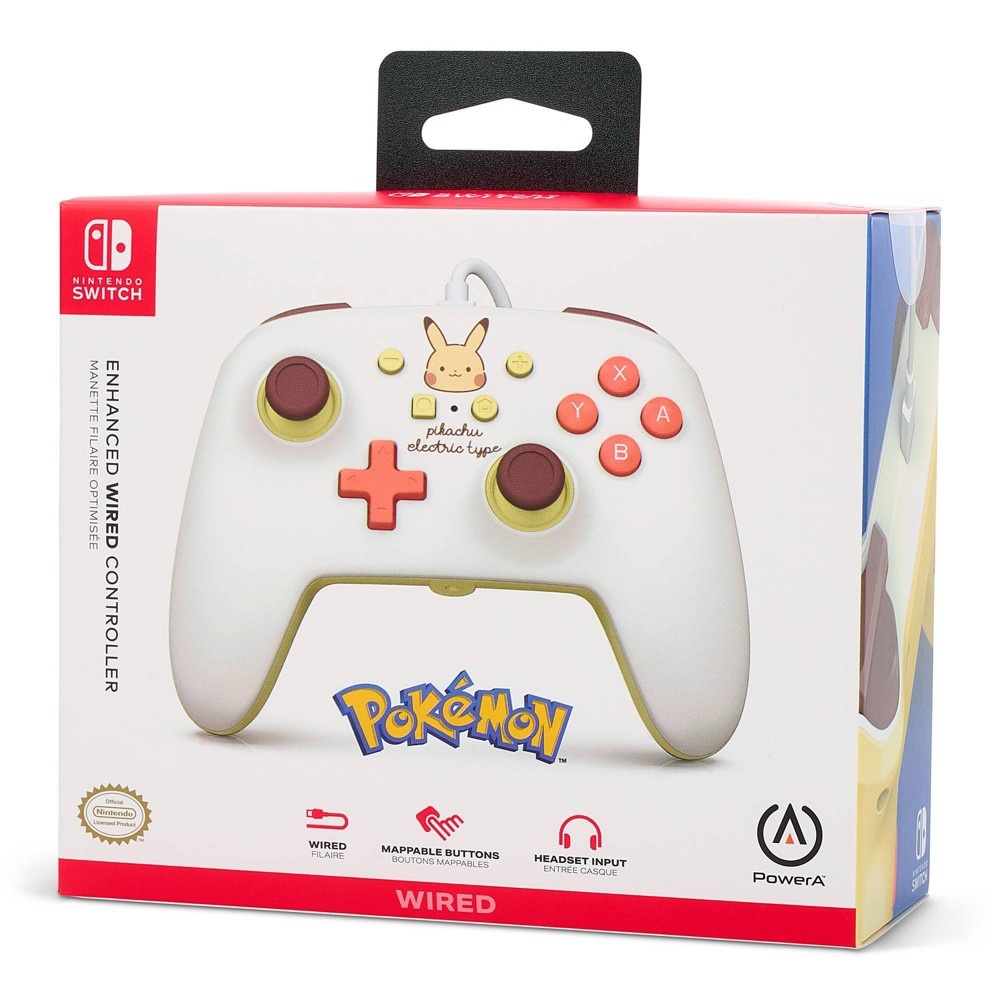 slide 10 of 12, PowerA Enhanced Wired Controller for Nintendo Switch - Pikachu Electric Type, 1 ct