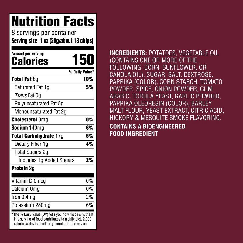 slide 4 of 4, Mesquite Barbecue Kettle Cooked Potato Chips - 8oz - Good & Gather™, 8 oz