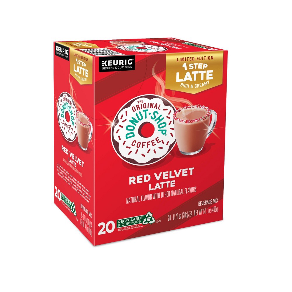 slide 7 of 9, The Original Donut Shop Dark Roast One Step Red Velvet Latte - 20ct, 20 ct