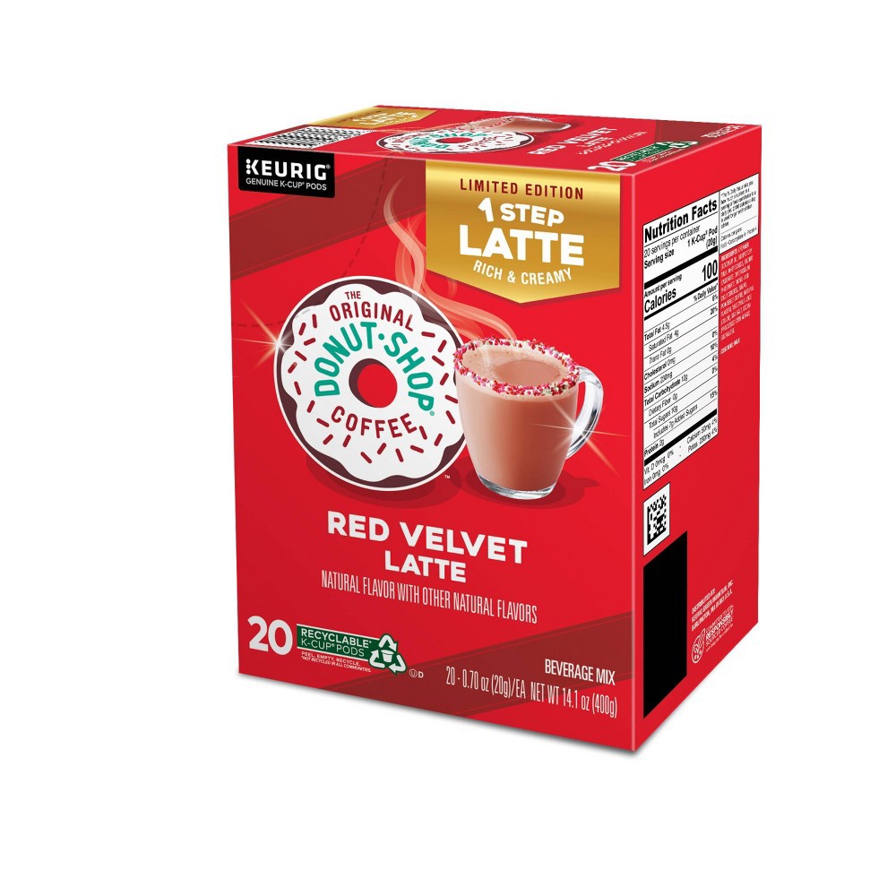 slide 8 of 9, The Original Donut Shop Dark Roast One Step Red Velvet Latte - 20ct, 20 ct