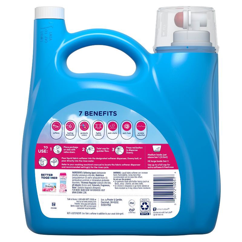 slide 13 of 14, Downy April Fresh HE Compatible Liquid Fabric Softener - 140 fl oz, 140 fl oz