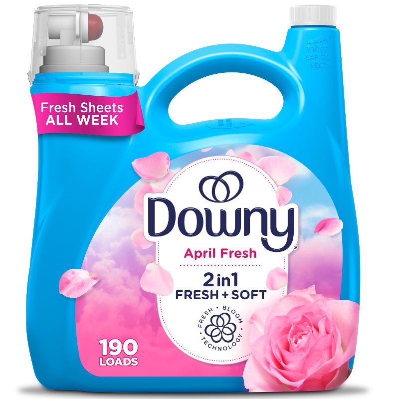 slide 1 of 10, Downy April Fresh HE Compatible Liquid Fabric Softener - 140 fl oz, 140 fl oz