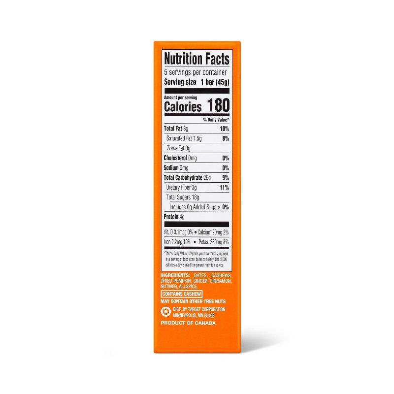 slide 2 of 4, Pumpkin Pie Date and Nut Bar - 5ct - Good & Gather™, 5 ct