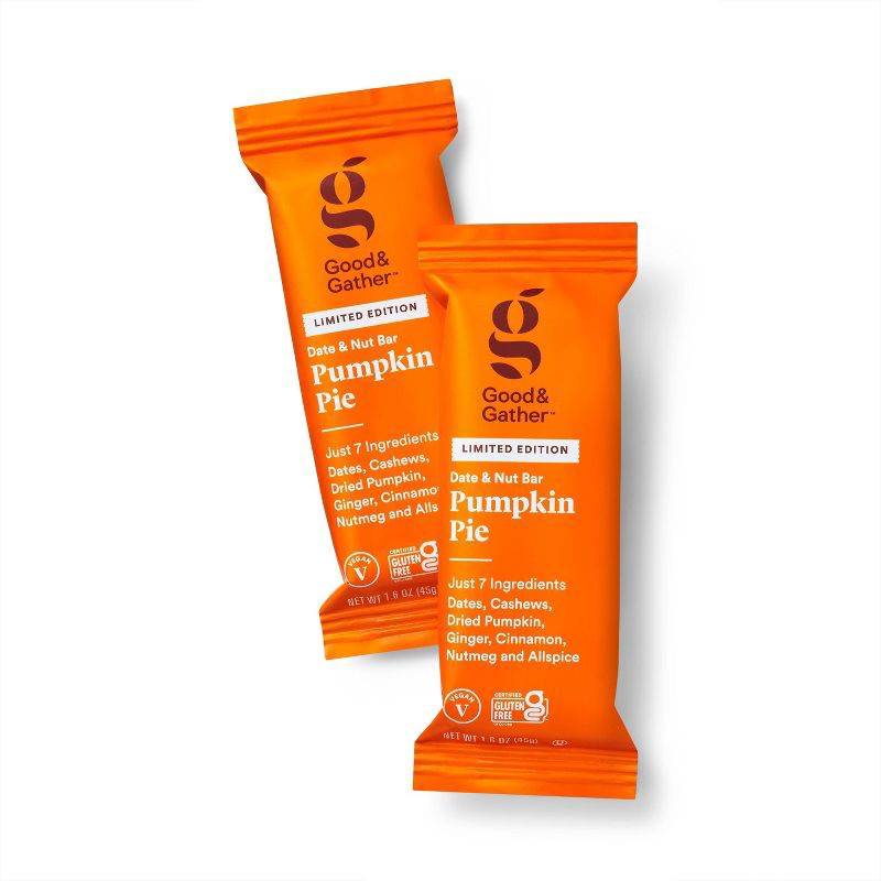 slide 3 of 4, Pumpkin Pie Date and Nut Bar - 5ct - Good & Gather™, 5 ct