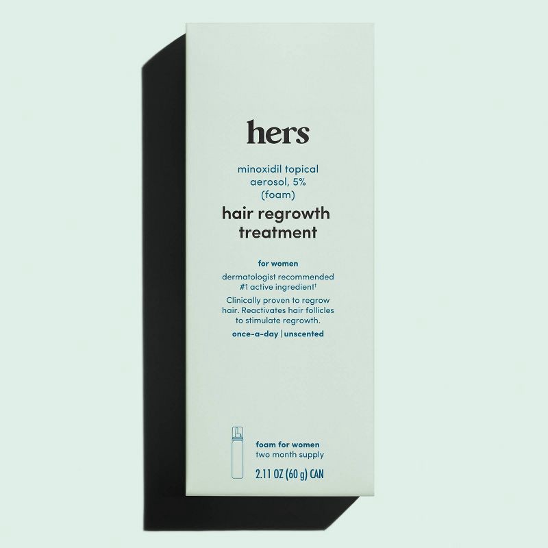 slide 4 of 12, hers Hair Regrowth Foam Treatment 5% Minoxidil - 2.11oz, 2.11 oz