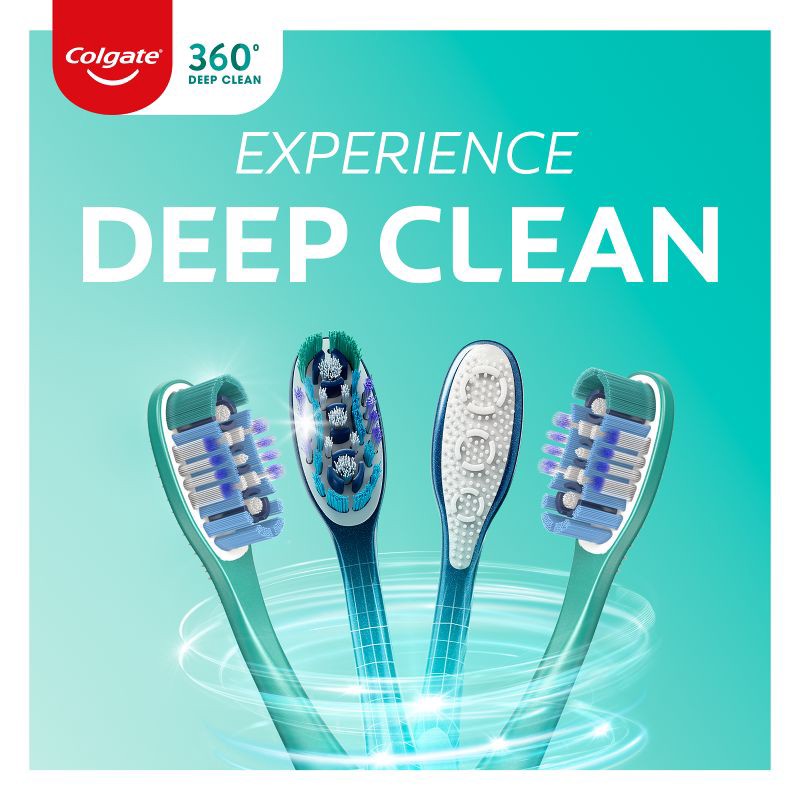 slide 3 of 13, Colgate 360 Deep Clean Manual Toothbrush - Medium - 4ct, 4 ct