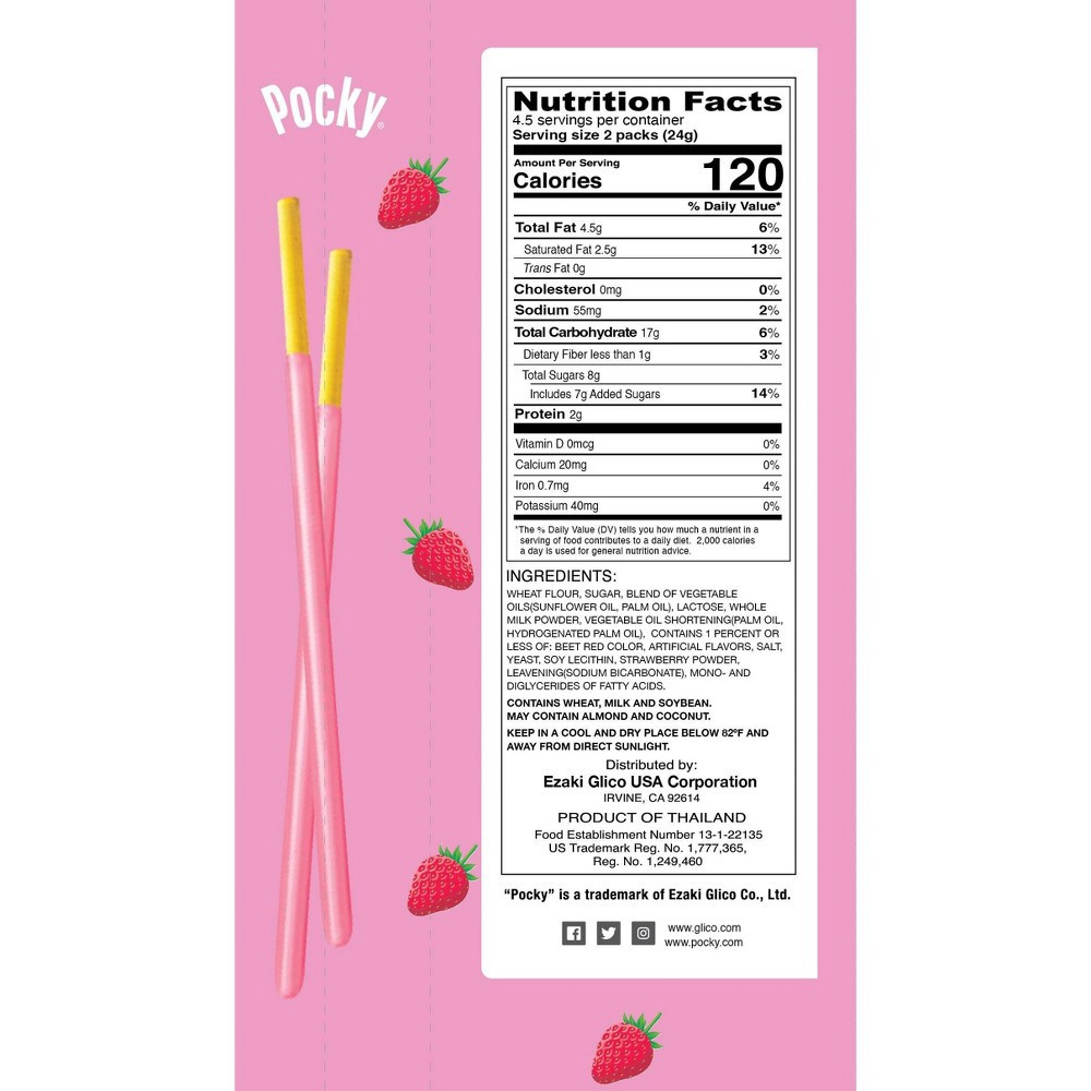 slide 2 of 3, Glico Gilco Strawberry Pocky - 3.81oz/9pk, 3.81 oz