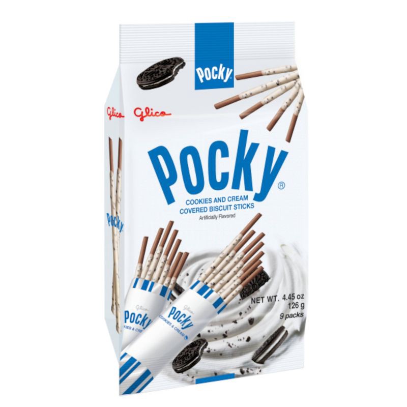 slide 1 of 3, Glico Gilco Cookies & Cream Pocky - 4.45oz/9pk, 4.45 oz, 9 ct